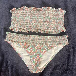 Tory Burch Floral Ruffle Bikini Set